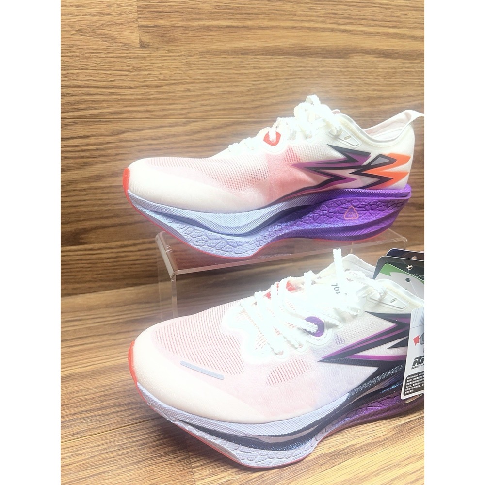 Scarpa da Running 361 FLAME 4: Egret / Neon Purplevine men's size 7 - Picture 3 of 9